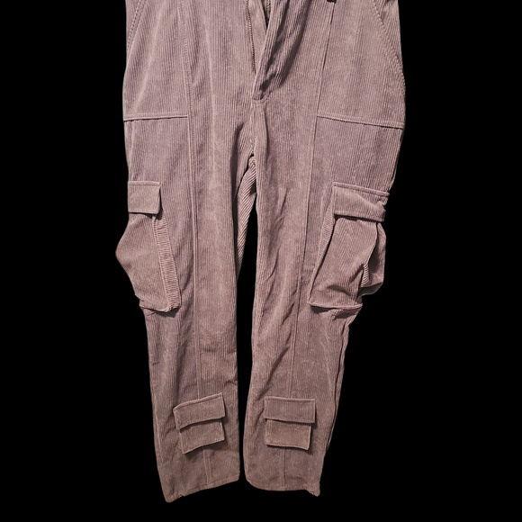 Maniere De Voir Light Gray Corduroy Pants - Picture 2 of 6
